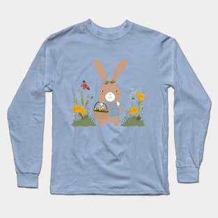 Flutterby Friend: A Bunny's Garden Adventure Long Sleeve T-Shirt